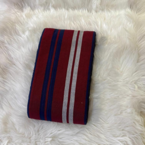 Wine striped Aso Oke