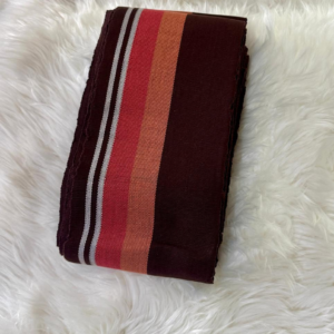 Dark brown striped Aso Oke