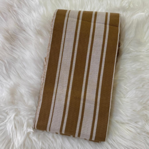 Brown striped Aso Oke